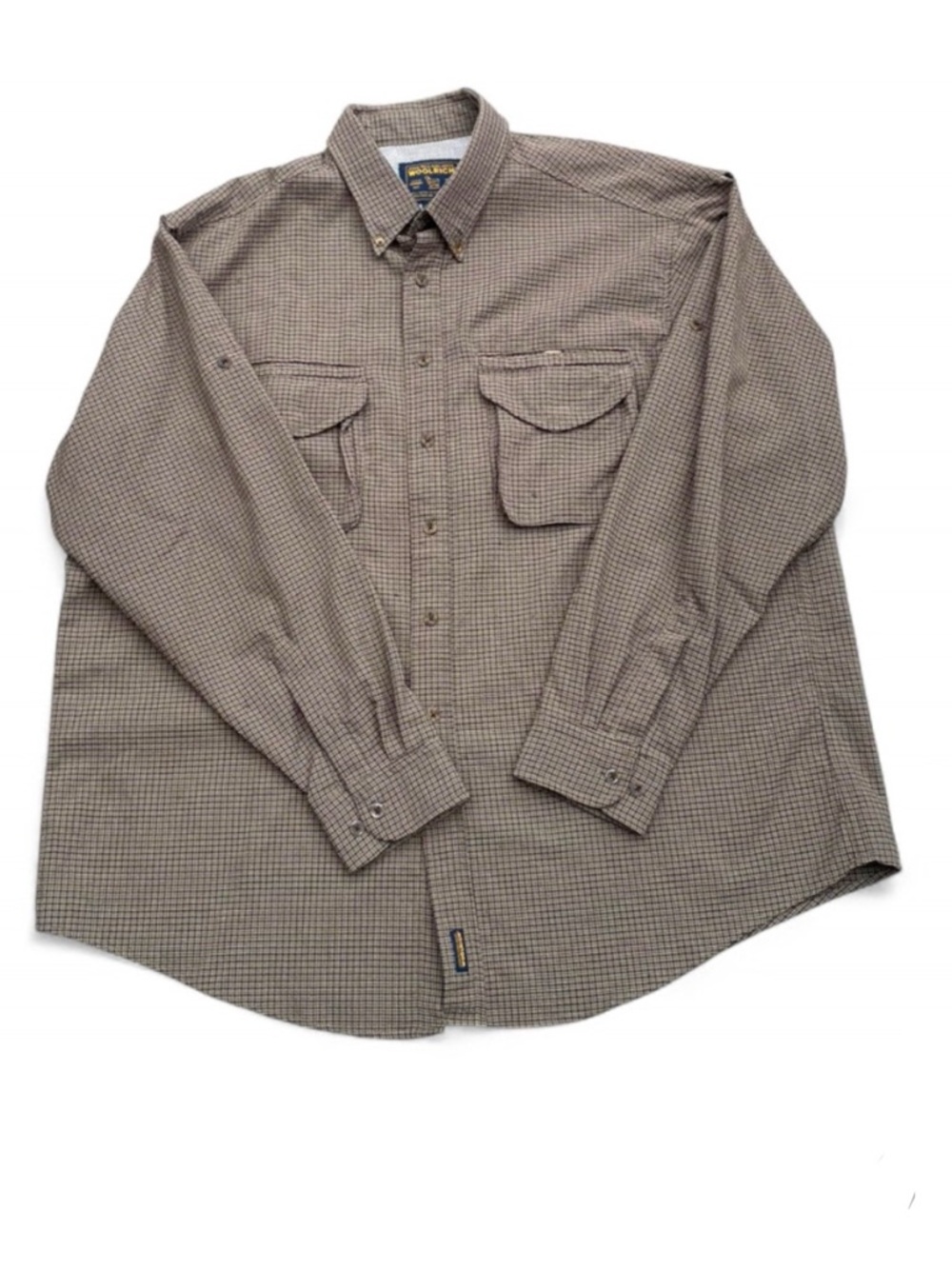 Woolrich 2XL Men's Long-Sleeve Button-Up Shirt - Green Plaid